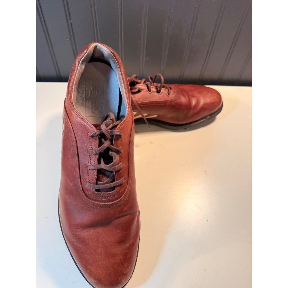 Adidas Z-Traxion Brown Leather Golf Shoes Mens 11.5 Torsion adiPRENE 737111